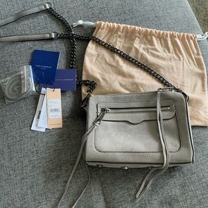 NEW✨Rebecca Minkoff Avery crossbody grey suede